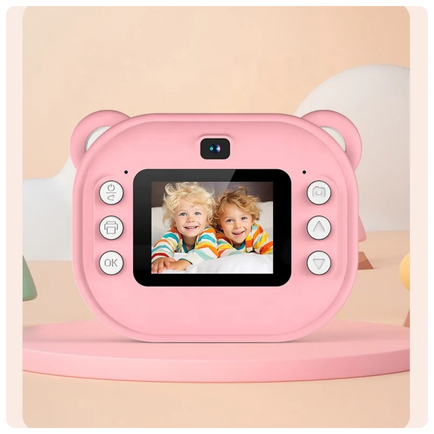 Instant Print Camera, 1080P Thermal Printing 2-Inch HD Screen