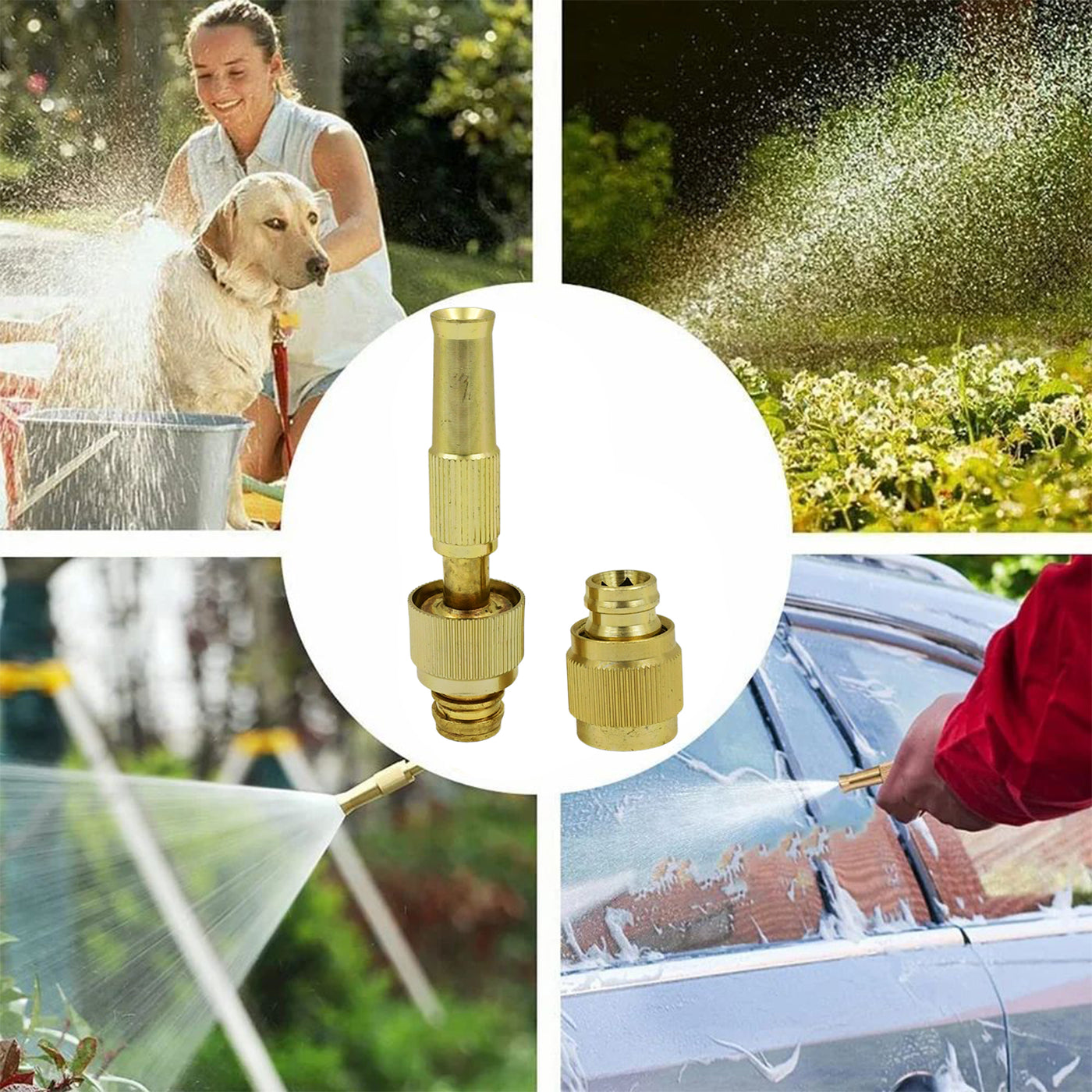 Solid Brass 2-in-1 Water Spray Nozzle