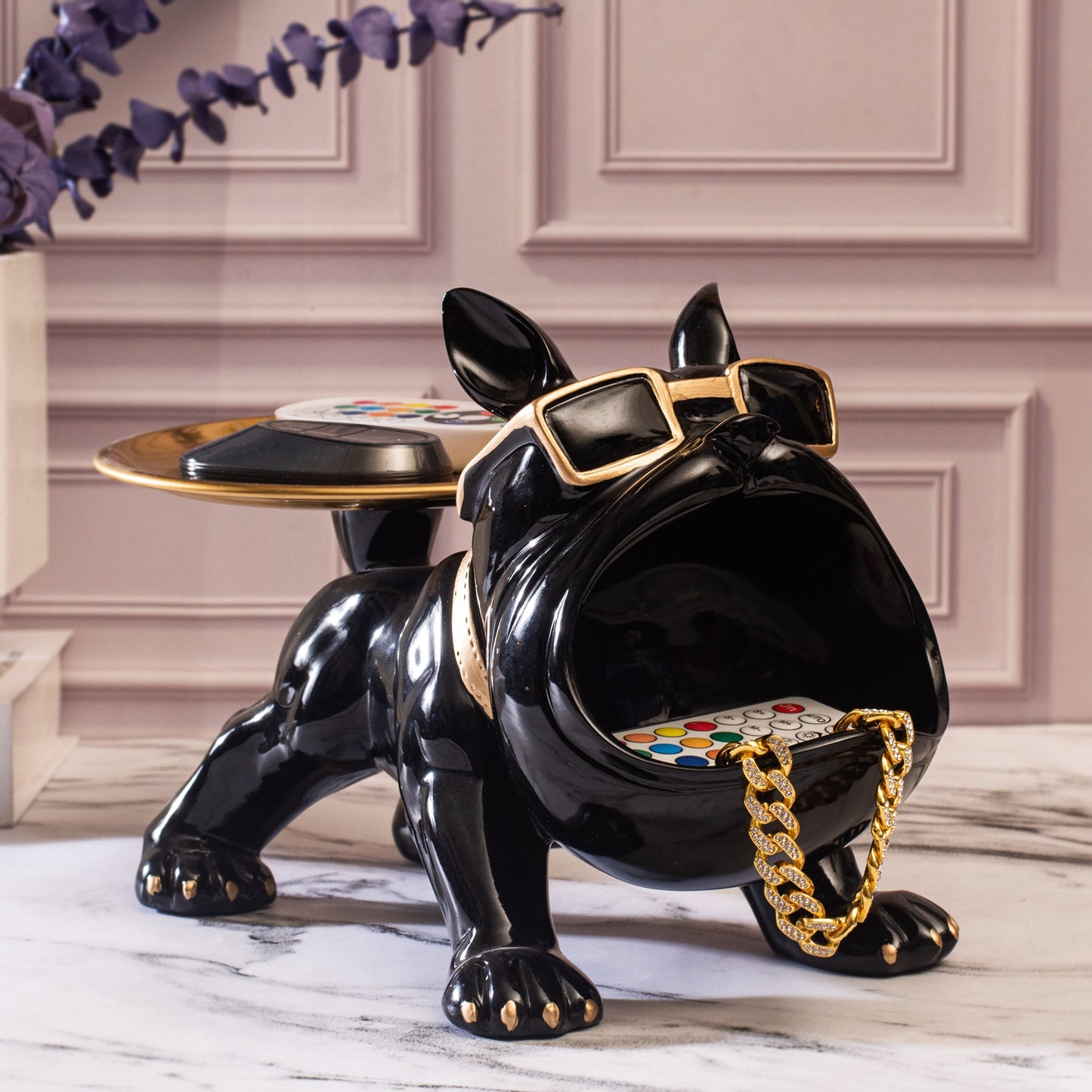 BULLDOG STORAGE BUTLER SCULPTURE