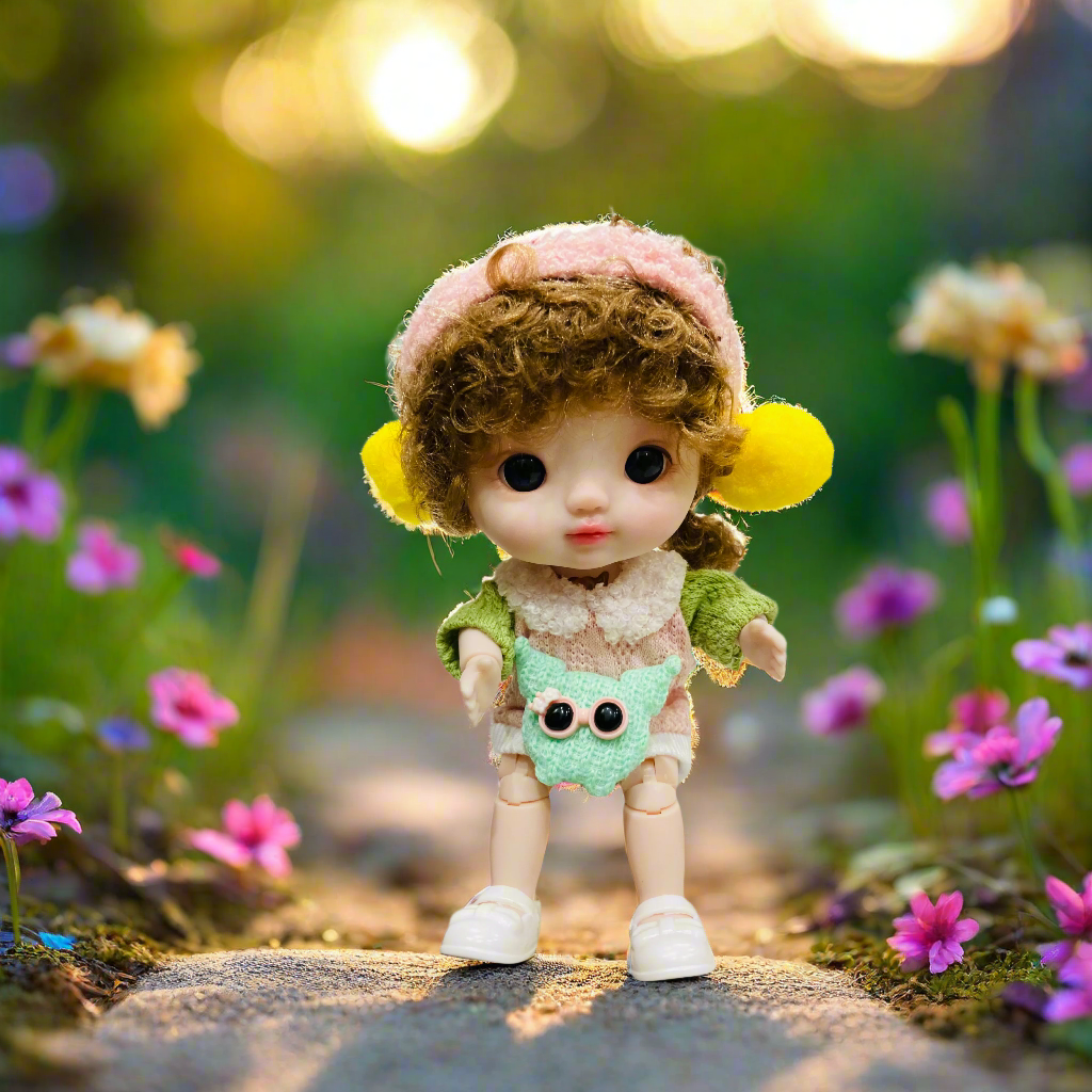 NestyFox 22cm Realistic Musical Doll with Sound & Movement