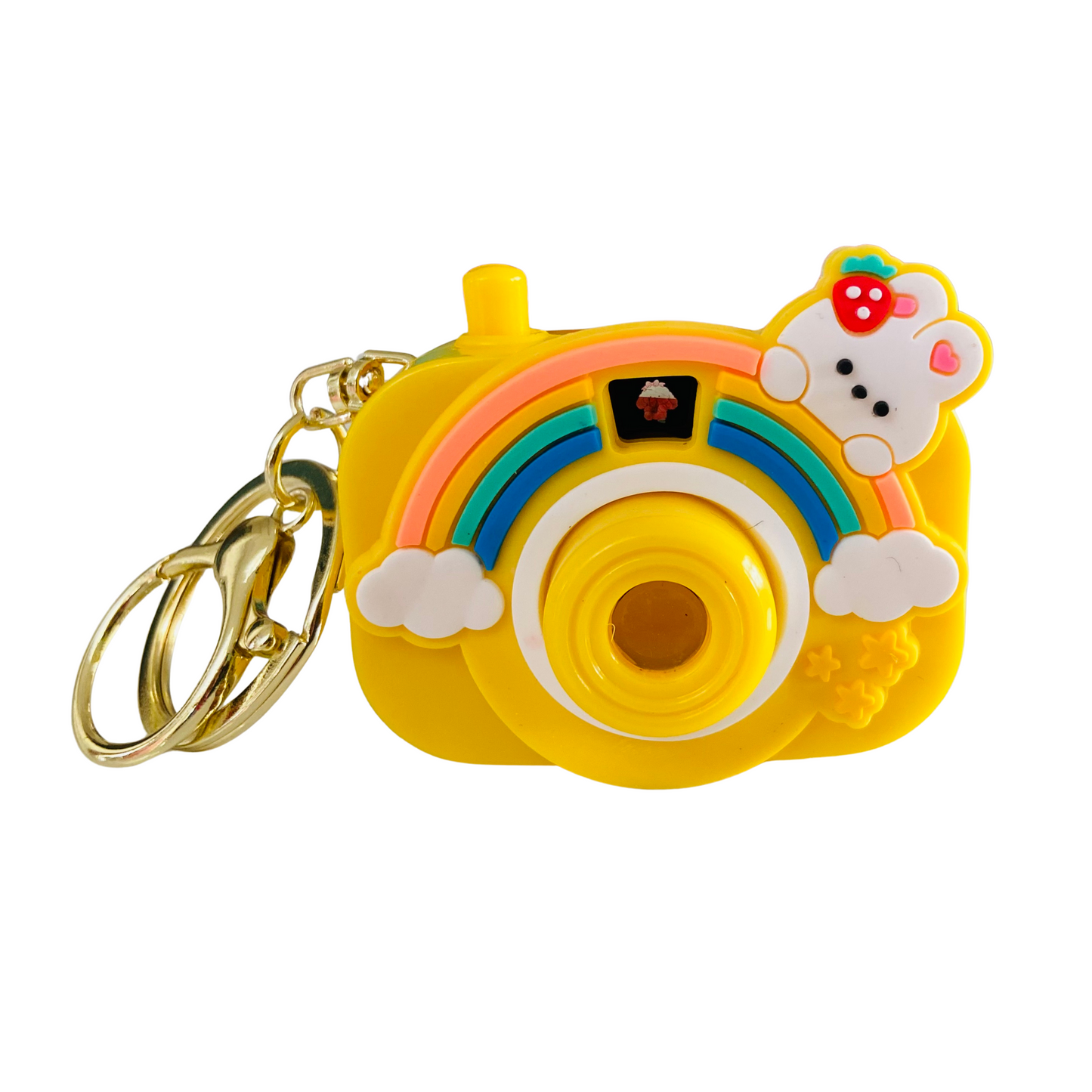 NestyFox Cute Projector Camera Keychain for Kids β Mini Cartoon Camera Toy with Image Projection, Portable Key Ring Gift for Boys & Girls