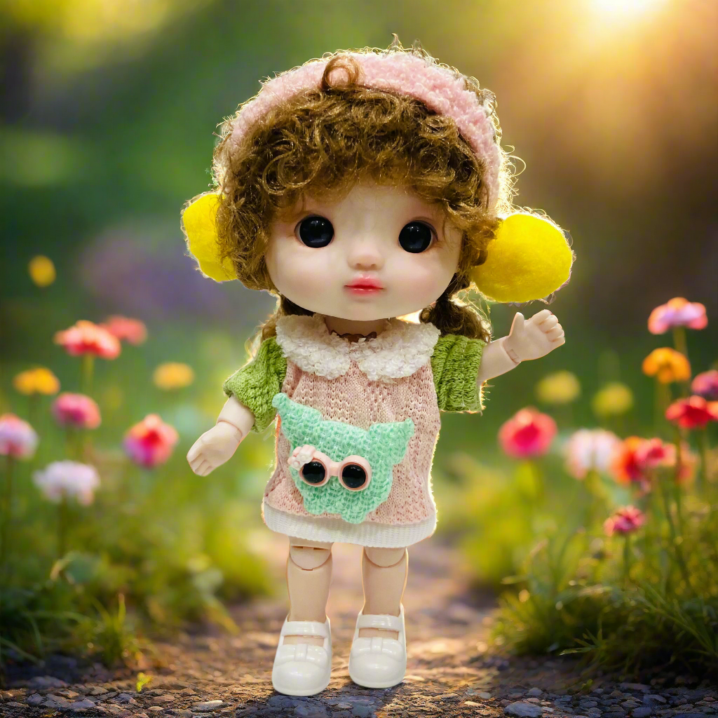 NestyFox 22cm Realistic Musical Doll with Sound & Movement
