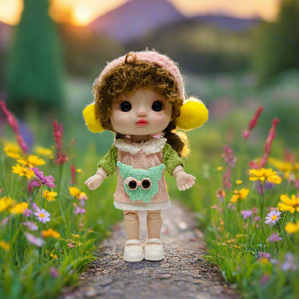 NestyFox 22cm Realistic Musical Doll with Sound & Movement