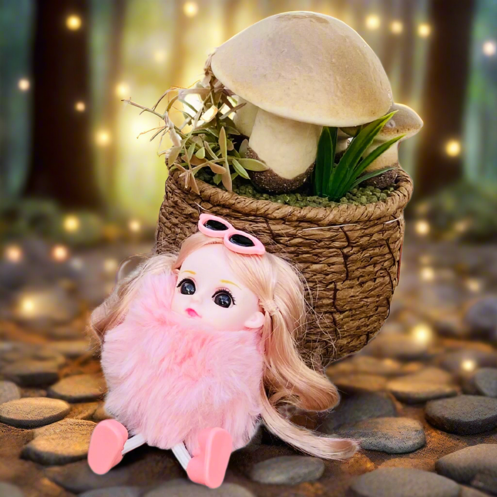 NestyFox 26 cm Fashion Doll Combo with 15 cm Assorted Mini Doll for Girls