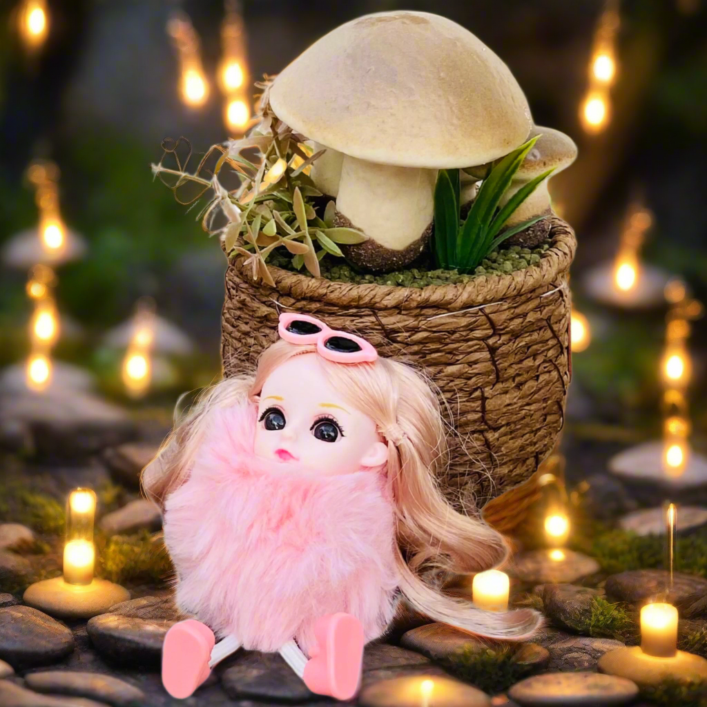 NestyFox 26 cm Fashion Doll Combo with 15 cm Assorted Mini Doll for Girls