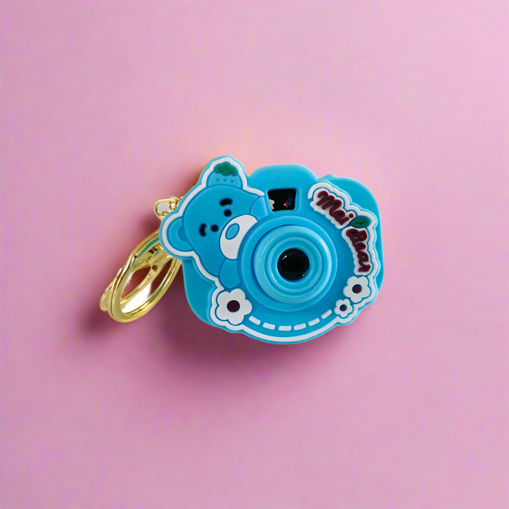 NestyFox Cute Projector Camera Keychain for Kids β Mini Cartoon Camera Toy with Image Projection, Portable Key Ring Gift for Boys & Girls