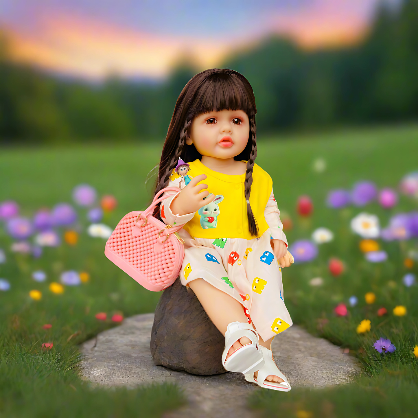 Realistic Silicone Doll Combo with Handbag & Accessories