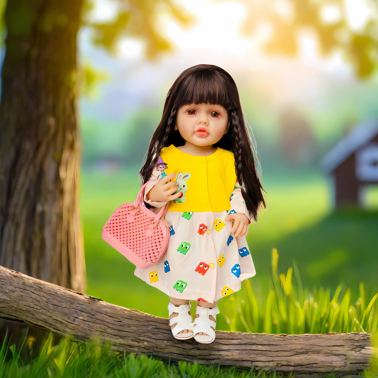 Realistic Silicone Doll Combo with Handbag & Accessories