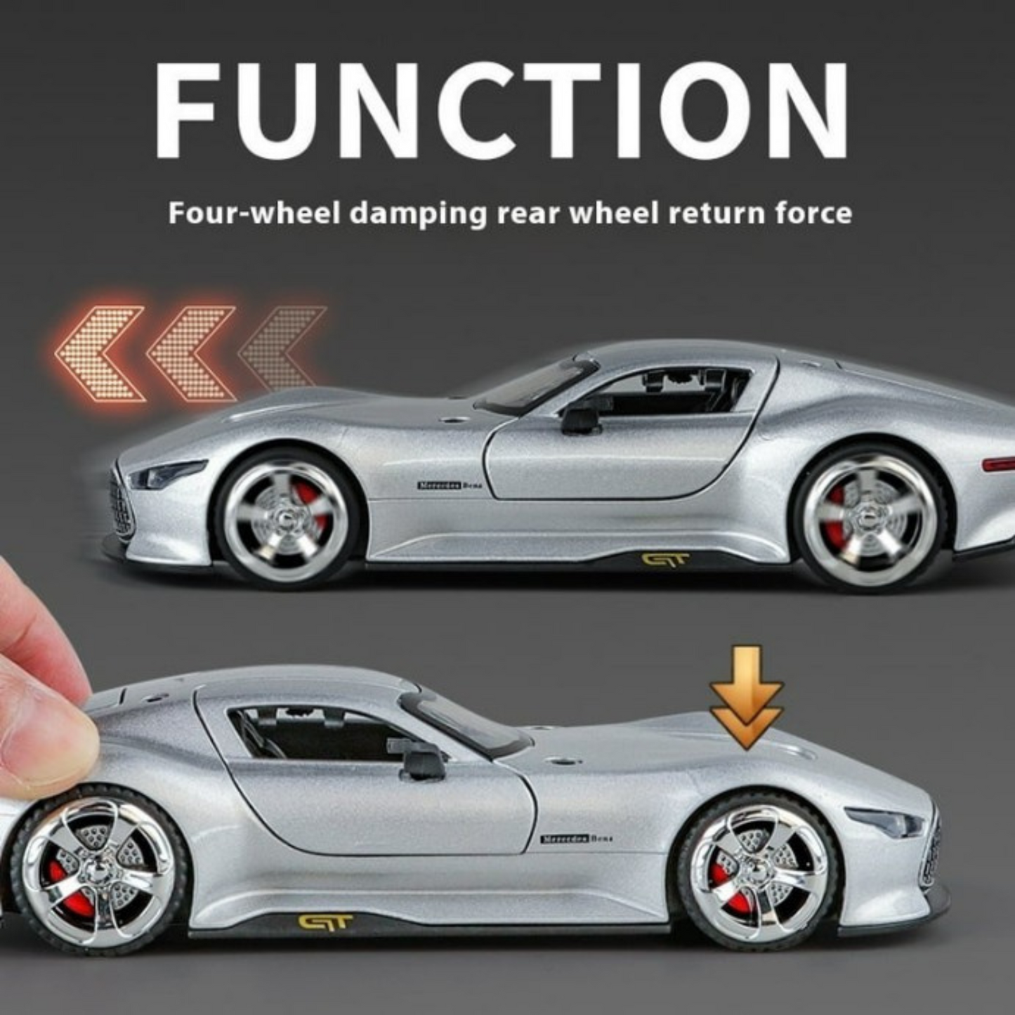 NestyFox CHE ZHI Mercedes AMG Die-Cast Model Car β Alloy Body, Sound & Light Effects