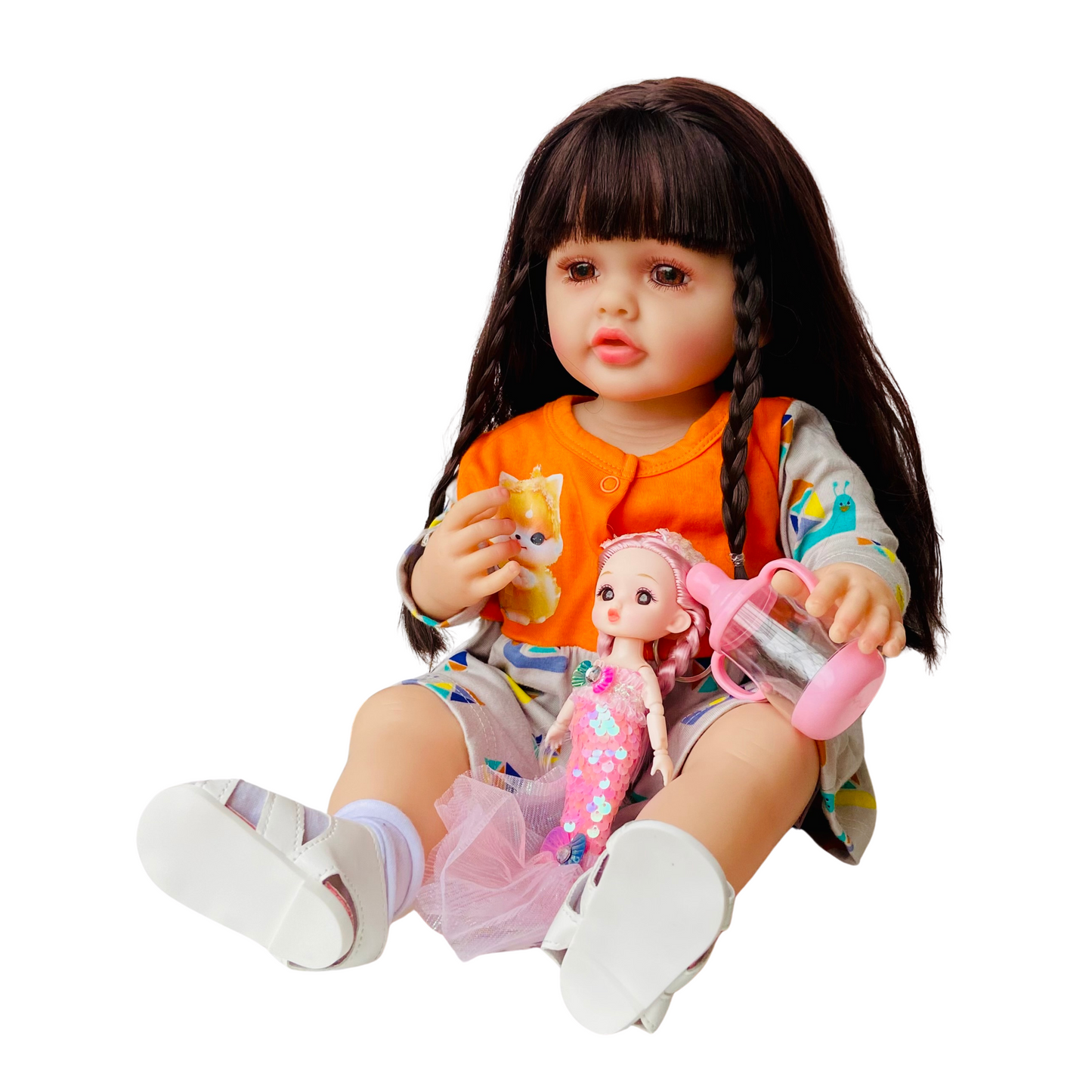 NestyFox 53 cm Realistic Silicone Reborn Baby Doll For Girls with Sound & Motion Sensor