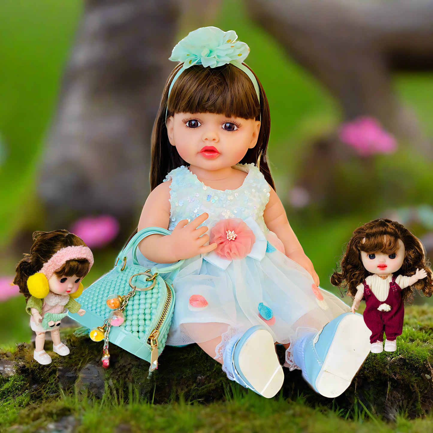 Premium NestyFox Kiki & CoCo Reborn Silicone Baby Doll Playset with Sound & Motion Sensor