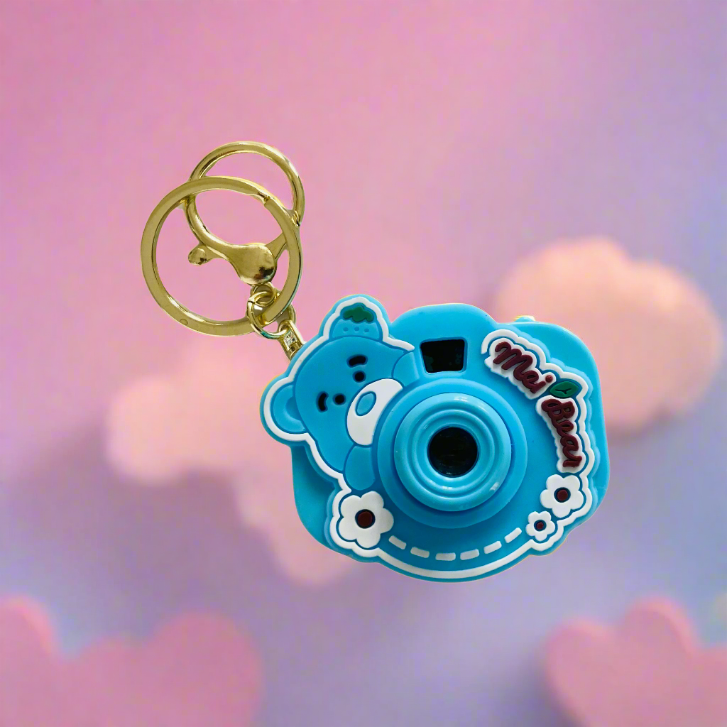 NestyFox Cute Projector Camera Keychain for Kids β Mini Cartoon Camera Toy with Image Projection, Portable Key Ring Gift for Boys & Girls