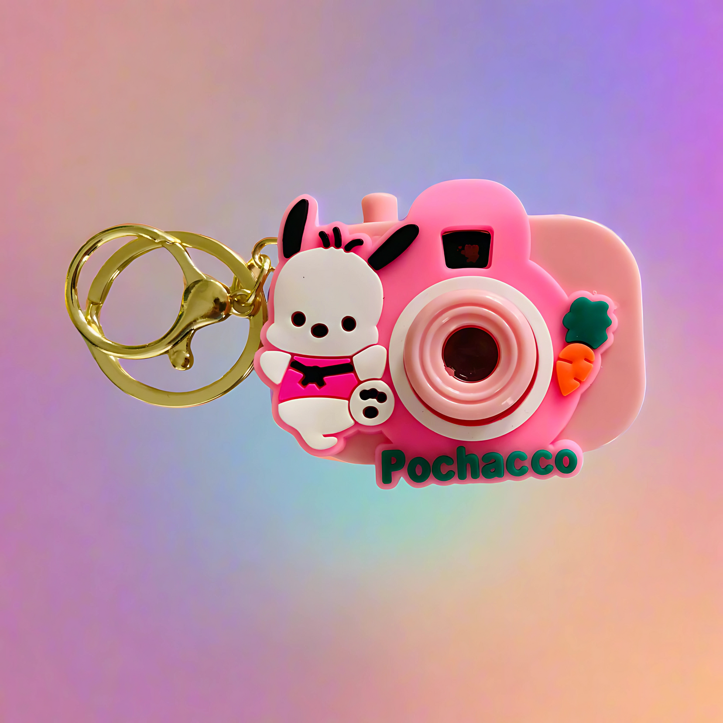Camera Projector Keychain Featuring Luminous Cartoon Made Silicone Rubber