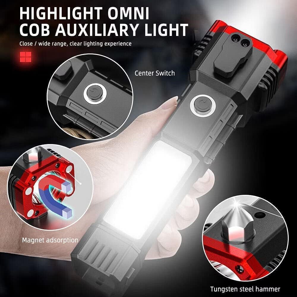 LED Rechargeable Hammer Torch Light