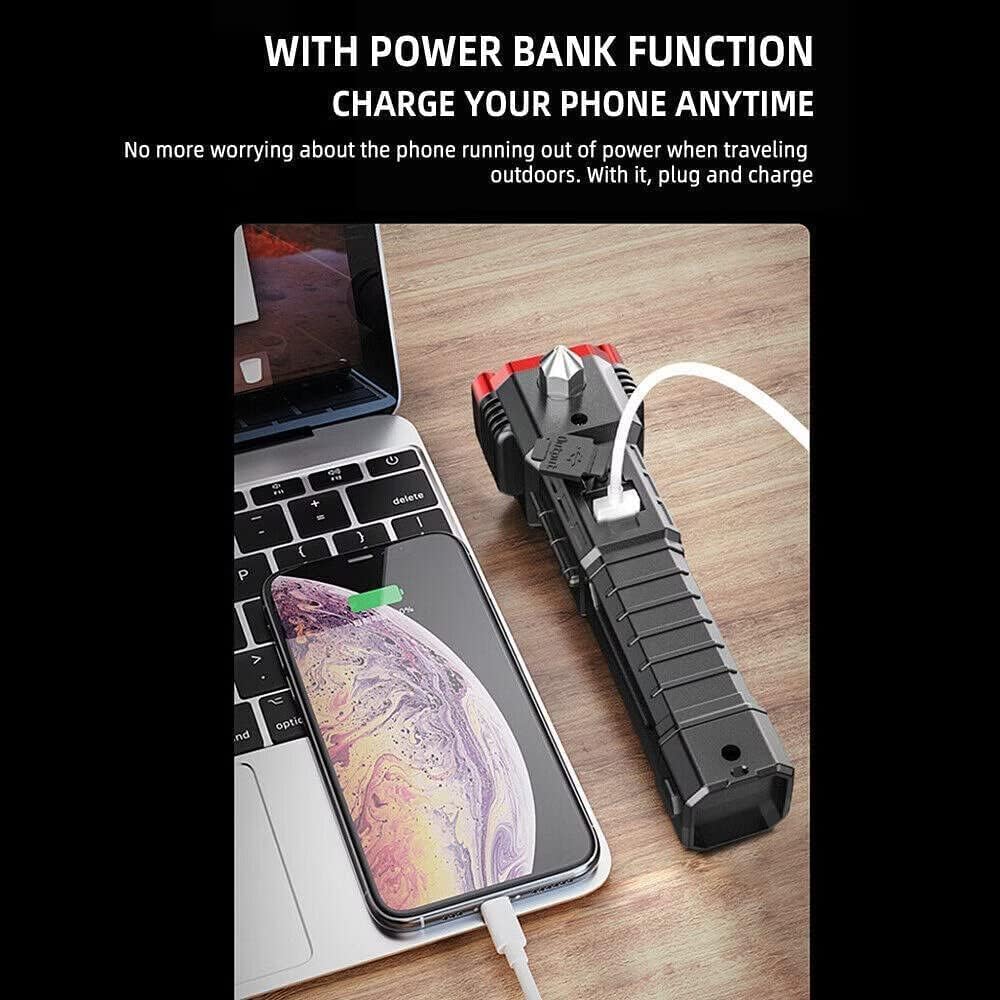 LED Rechargeable Hammer Torch Light