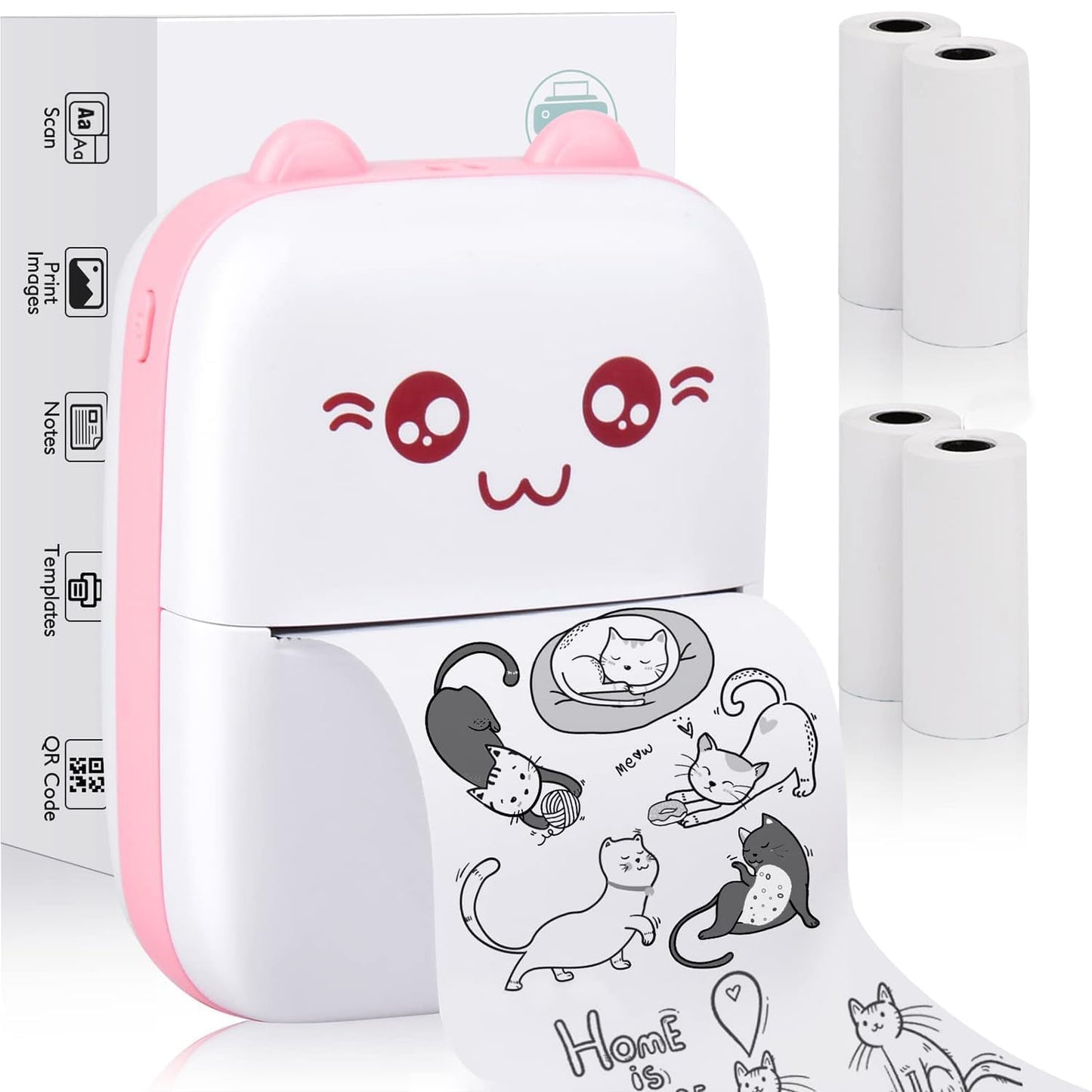 Instant Wireless Pocket Mini Printer: Bluetooth Thermal Printer for Mobile Phones