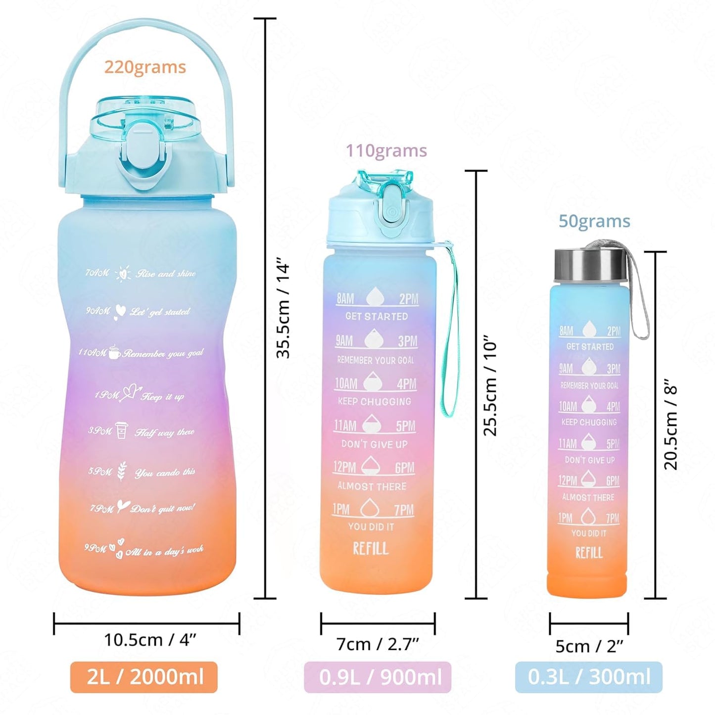 Water Bottle - Pack Of -3 Pcs Combo