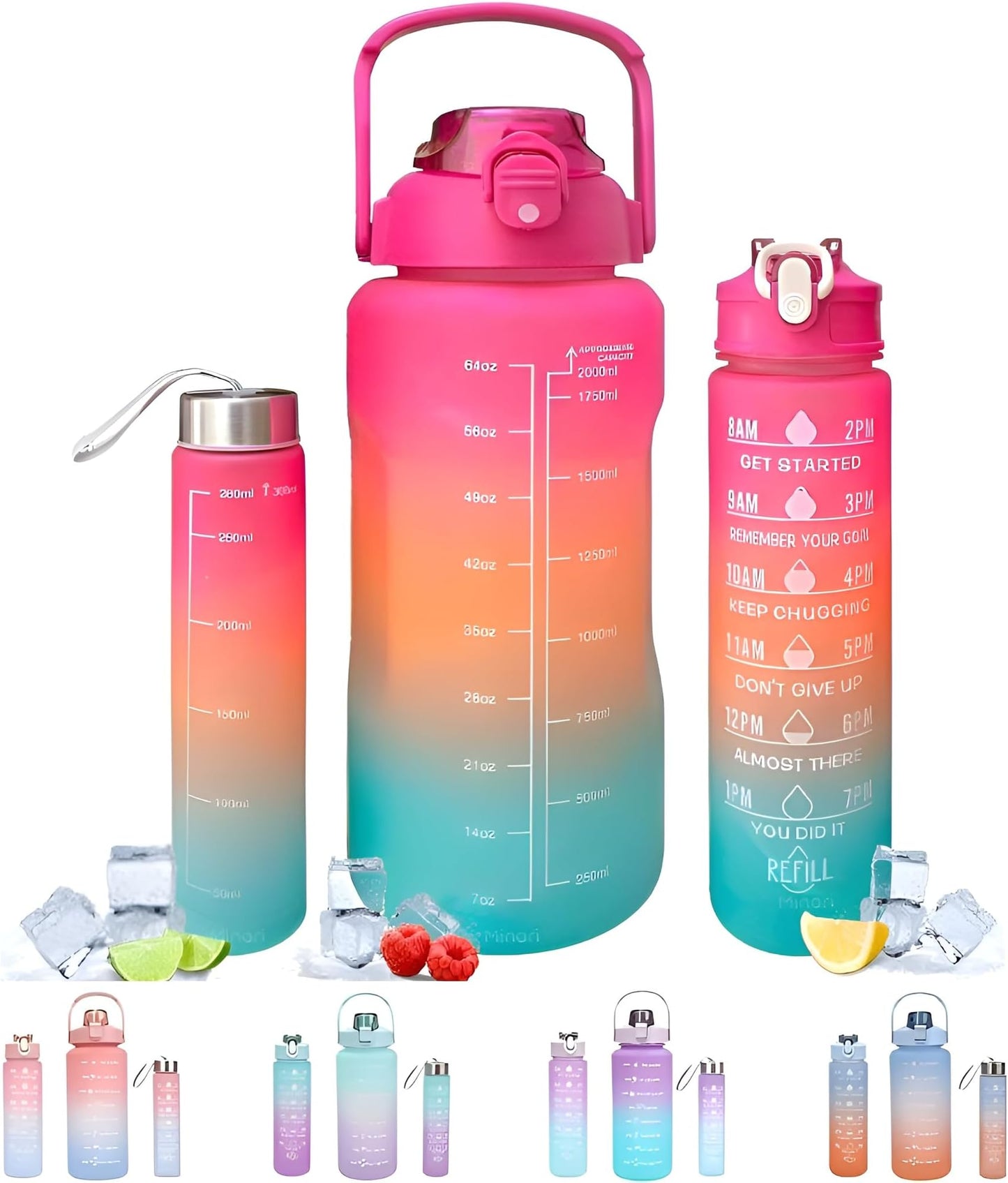 Water Bottle - Pack Of -3 Pcs Combo