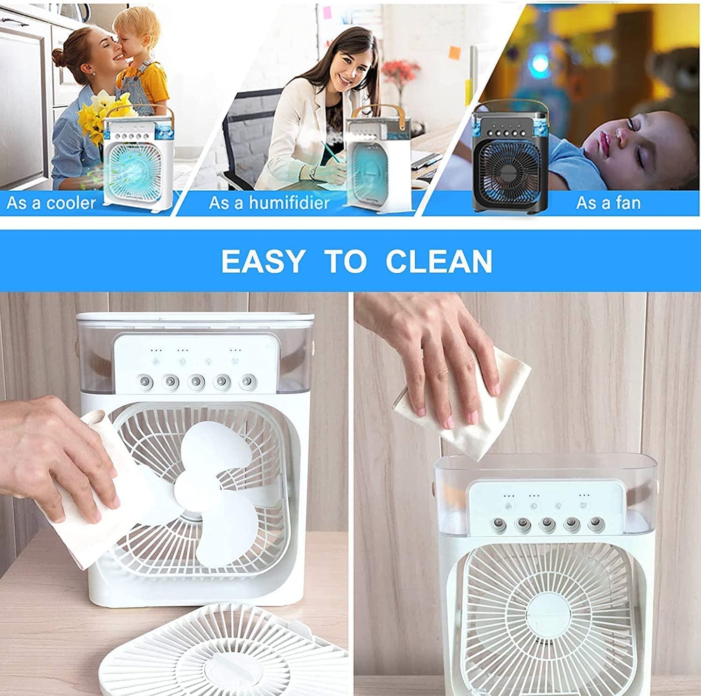 Portable Chill Breeze Mini Air Cooler Fan
