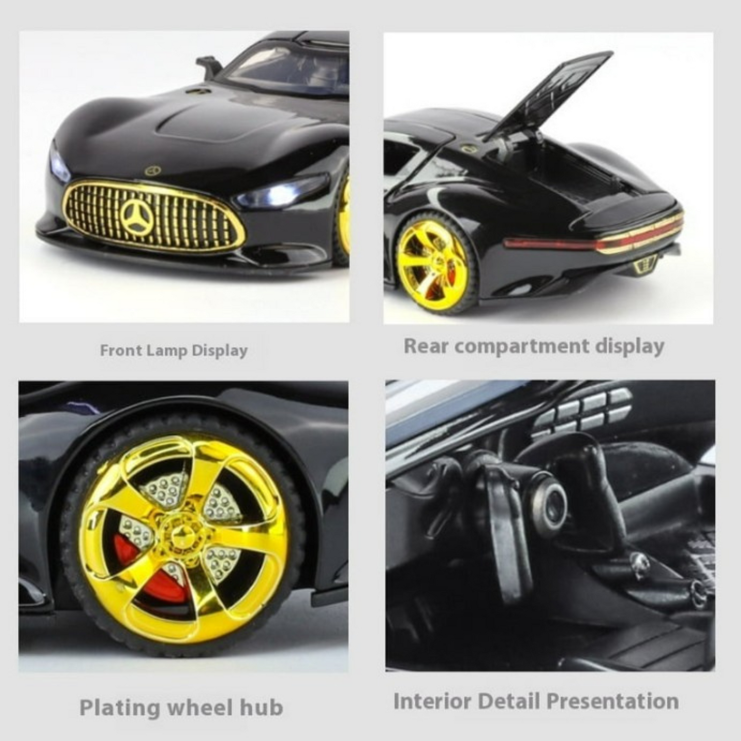 NestyFox CHE ZHI Mercedes AMG Die-Cast Model Car β Alloy Body, Sound & Light Effects