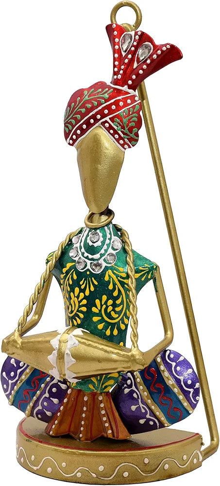 KRAFTSKALA Traditional Musicians Tabletop/Wall Hanging Metal Wall Decor Statues for Living Room, Decorative Showpiece Items for Home, Festive Gifting, Housewarming Present