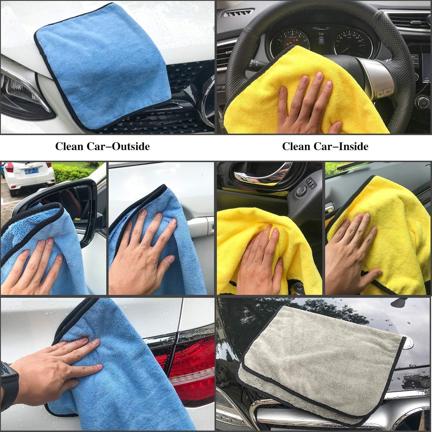 Multi-Purpose Microfiber Cleaning Cloth (Pack of 3)