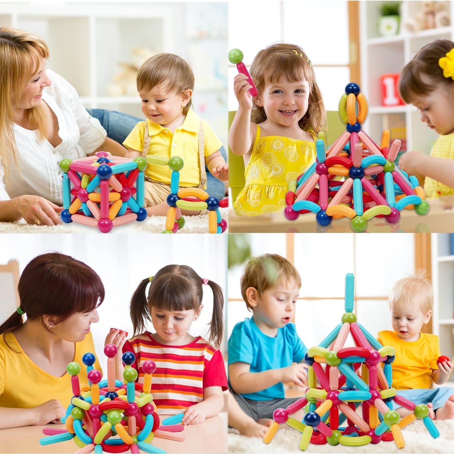 Magnetic Building Sticks Blocks For Kids - 25 Pieces