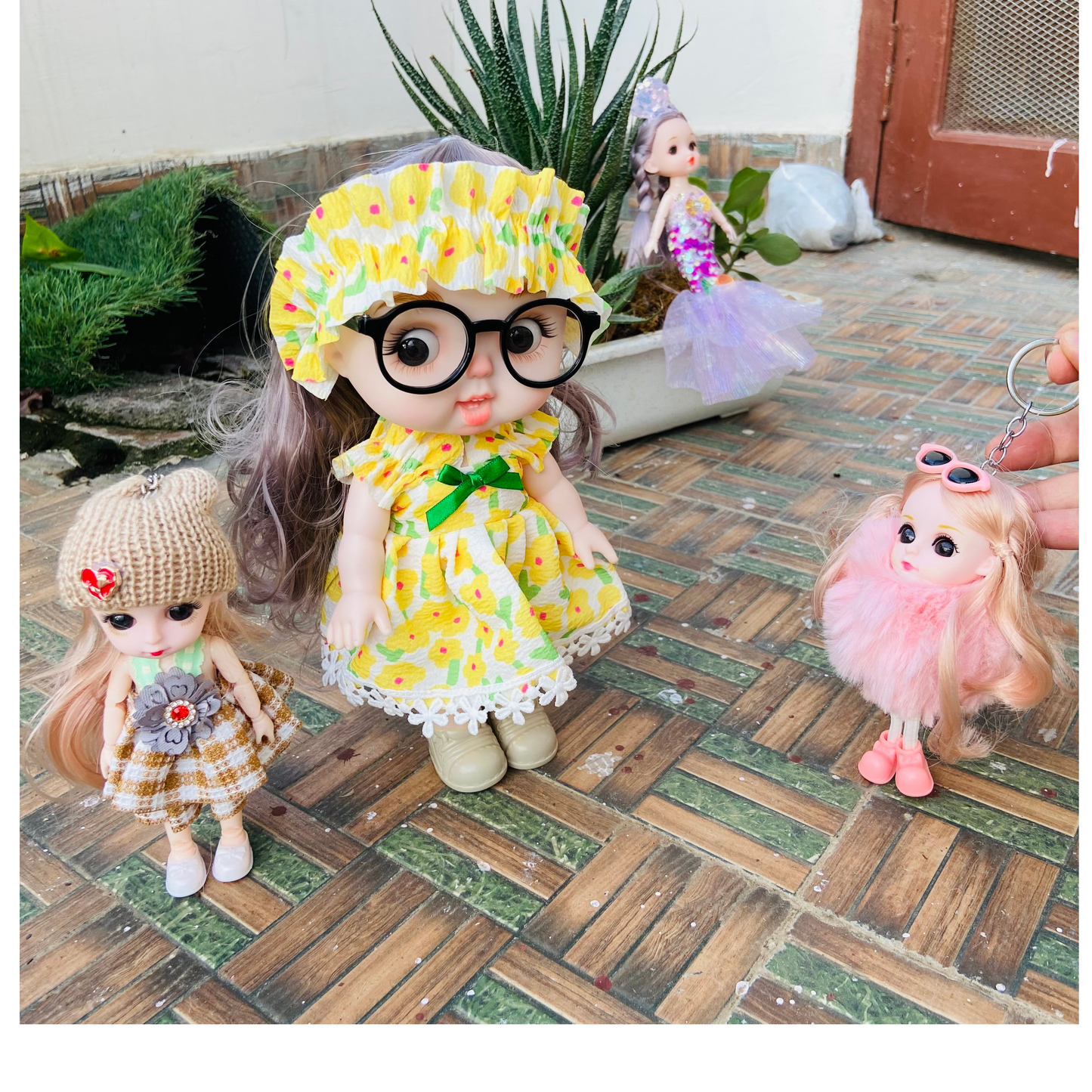 NestyFox 26 cm Fashion Doll Combo with 15 cm Assorted Mini Doll for Girls