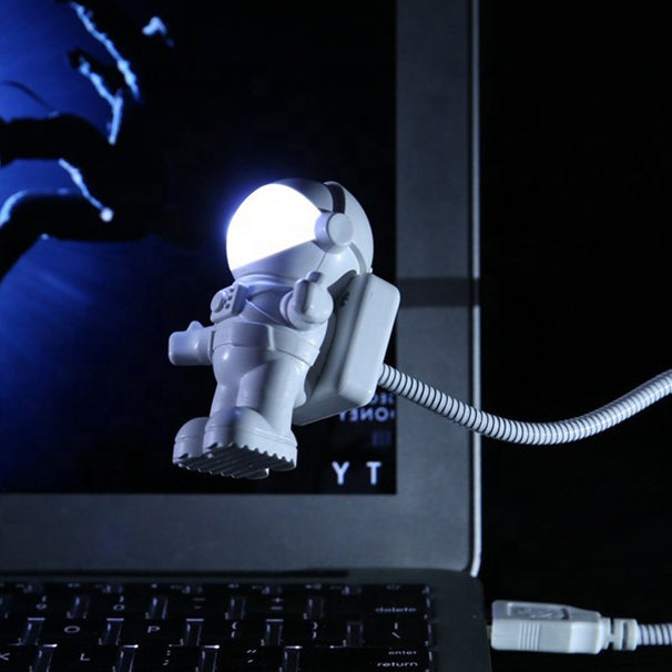 Adjustable Astronaut LED Night Light - Flexible Spaceman Reading Lamp