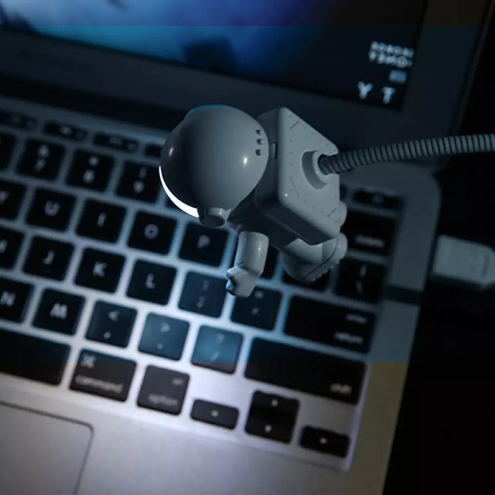 Adjustable Astronaut LED Night Light - Flexible Spaceman Reading Lamp
