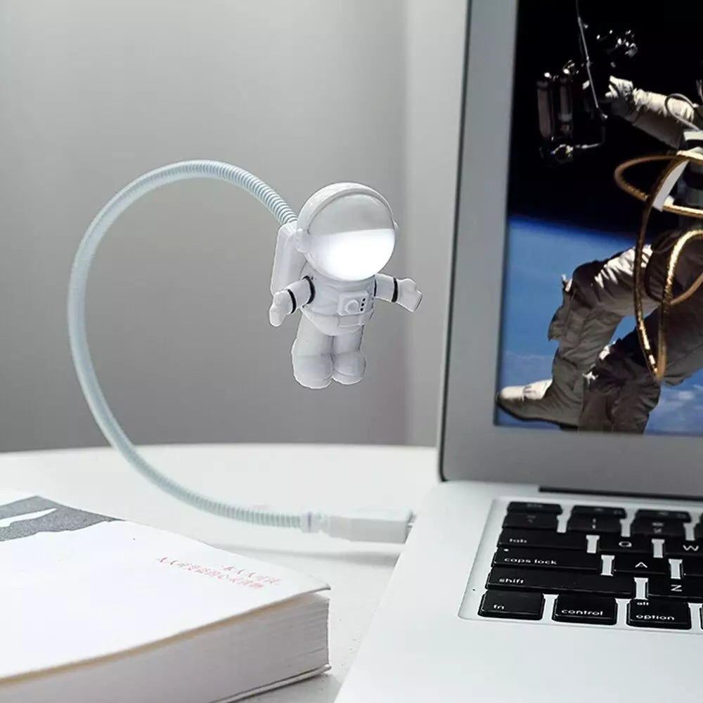 Adjustable Astronaut LED Night Light - Flexible Spaceman Reading Lamp
