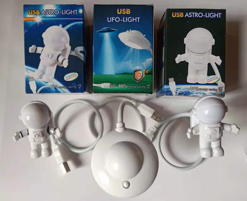Adjustable Astronaut LED Night Light - Flexible Spaceman Reading Lamp