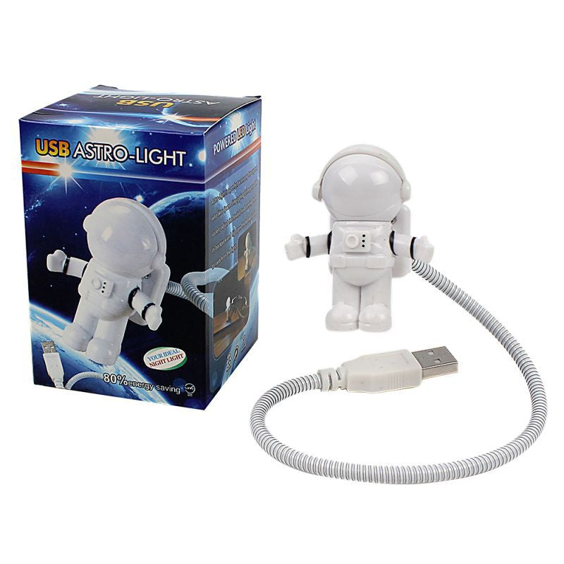 Adjustable Astronaut LED Night Light - Flexible Spaceman Reading Lamp