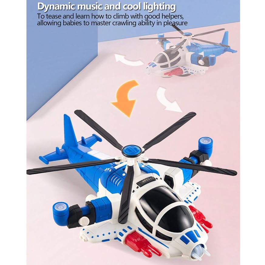 Armed Fighter Toy Universal Wheel Helicopter 360° Rotation