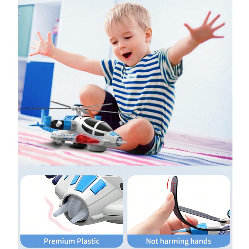 Armed Fighter Toy Universal Wheel Helicopter 360° Rotation