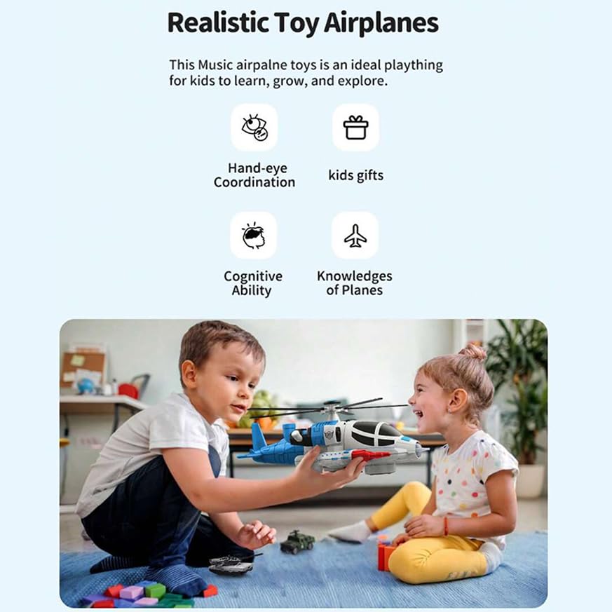 Armed Fighter Toy Universal Wheel Helicopter 360° Rotation
