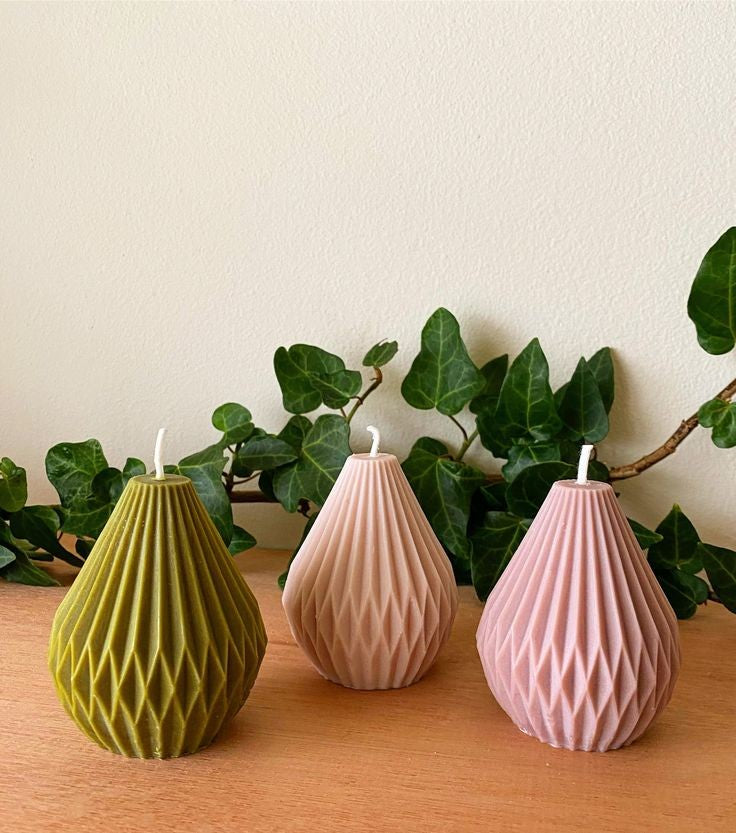 ear-Shaped Eco-Friendly Scented Candles – 100% Soy Wax, Pack of 3 for Home Décor and Diwali