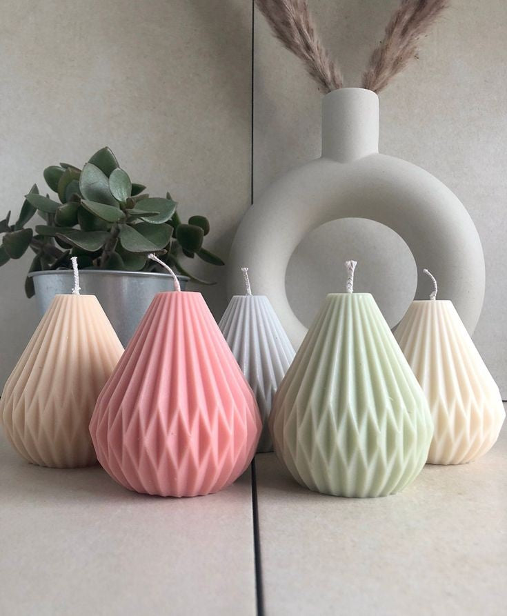 ear-Shaped Eco-Friendly Scented Candles – 100% Soy Wax, Pack of 3 for Home Décor and Diwali