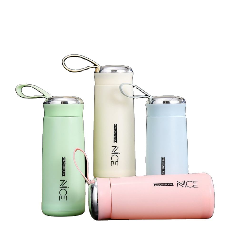 Glass Water Bottle 400ml, Leak-Proof, BPA-Free, Glass, Hot and Cold, Travel, Gym, Kids