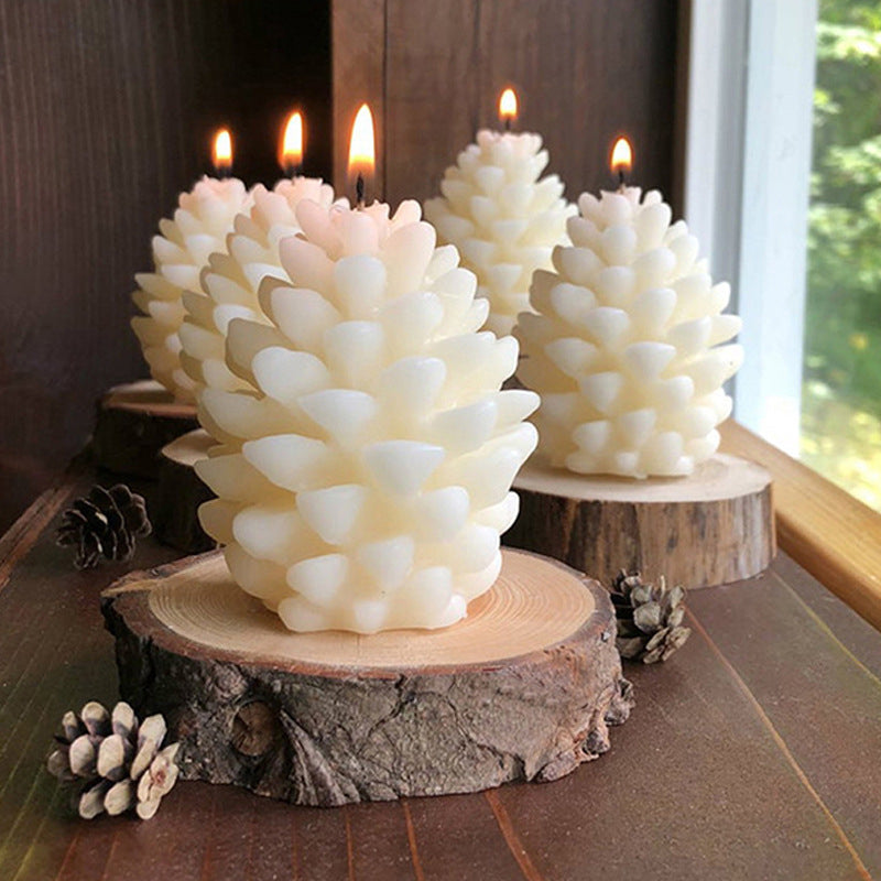Pine Cone Silicone Candle( Pack Of 6)