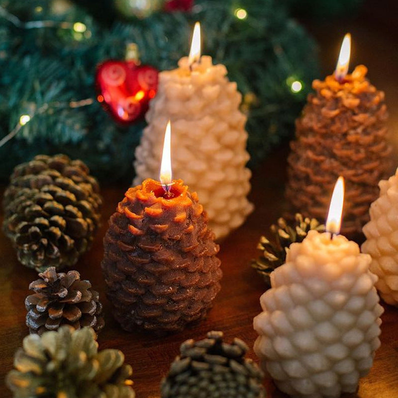 Pine Cone Silicone Candle( Pack Of 6)