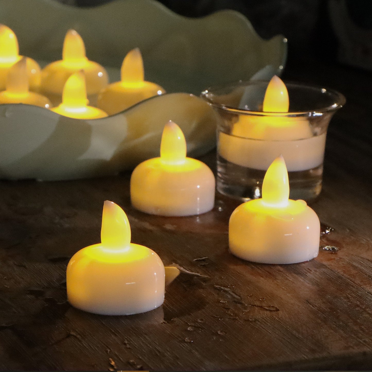 Floating Water Sensor Diya - Pack of 12 for Diwali & Decor
