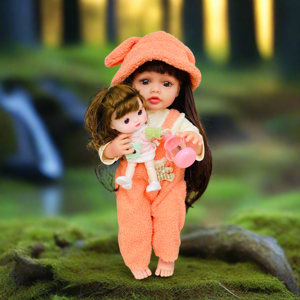 Premium NestyFox Kiki & CoCo Reborn Silicone Baby Doll Playset with Sound & Motion Sensor