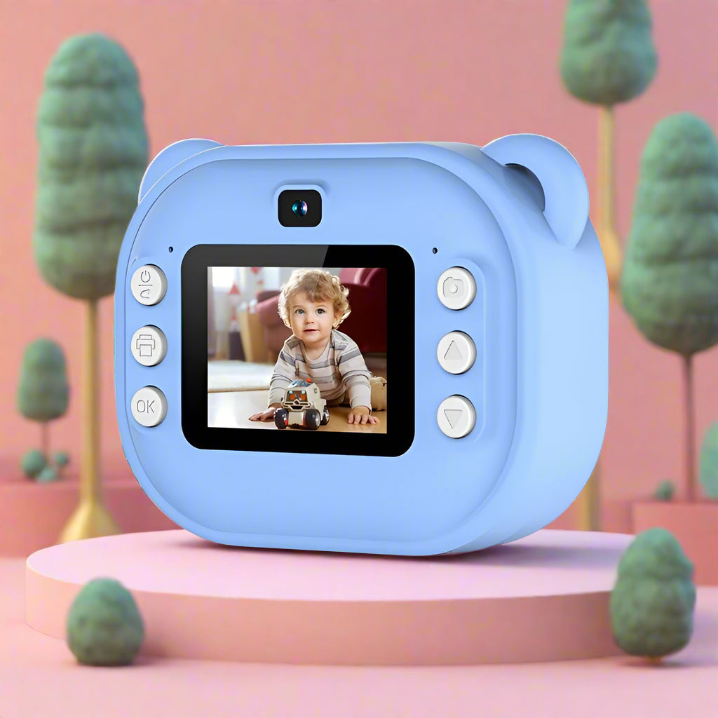 Instant Print Camera, 1080P Thermal Printing 2-Inch HD Screen