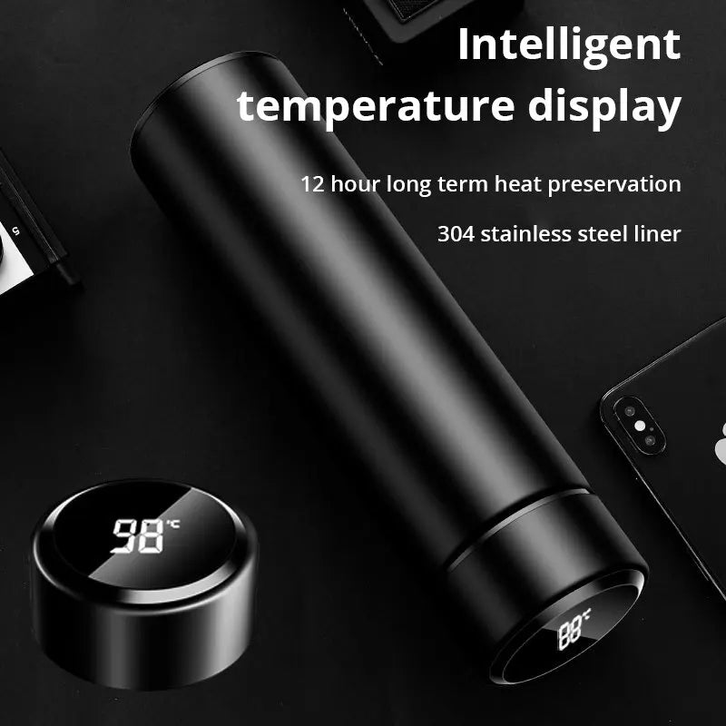 LED temperature display vacuum flasks