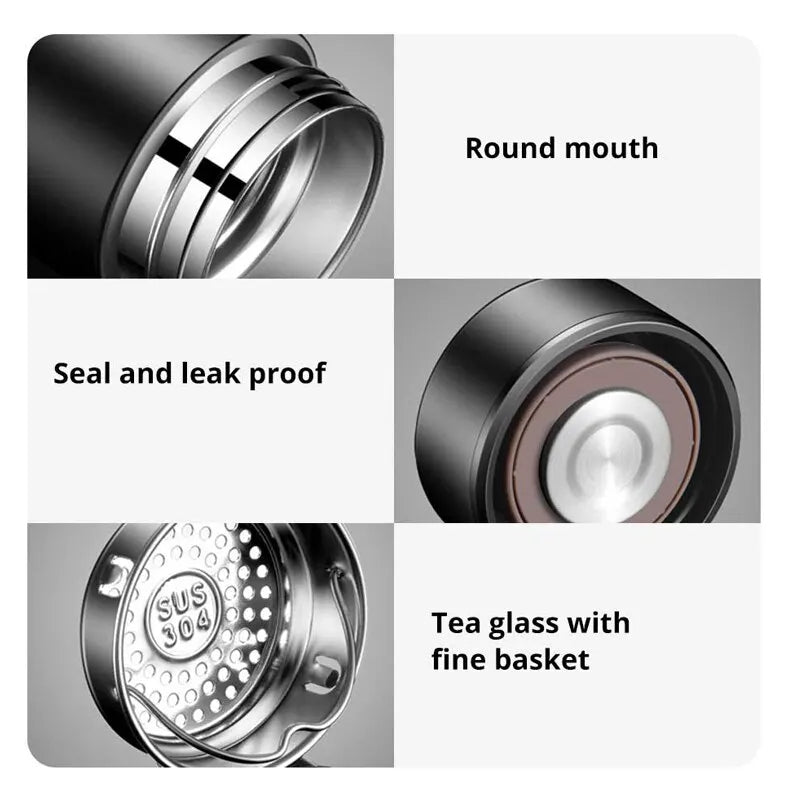 LED temperature display vacuum flasks