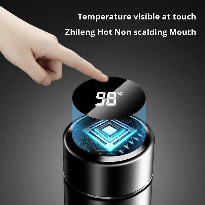 LED temperature display vacuum flasks