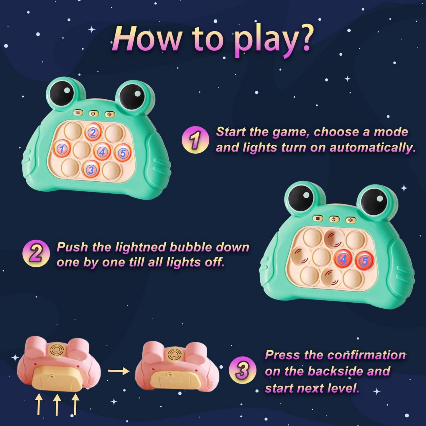 NestyFox Fast Push Interactive Game โ Light-Up Fidget Fun for All Ages!