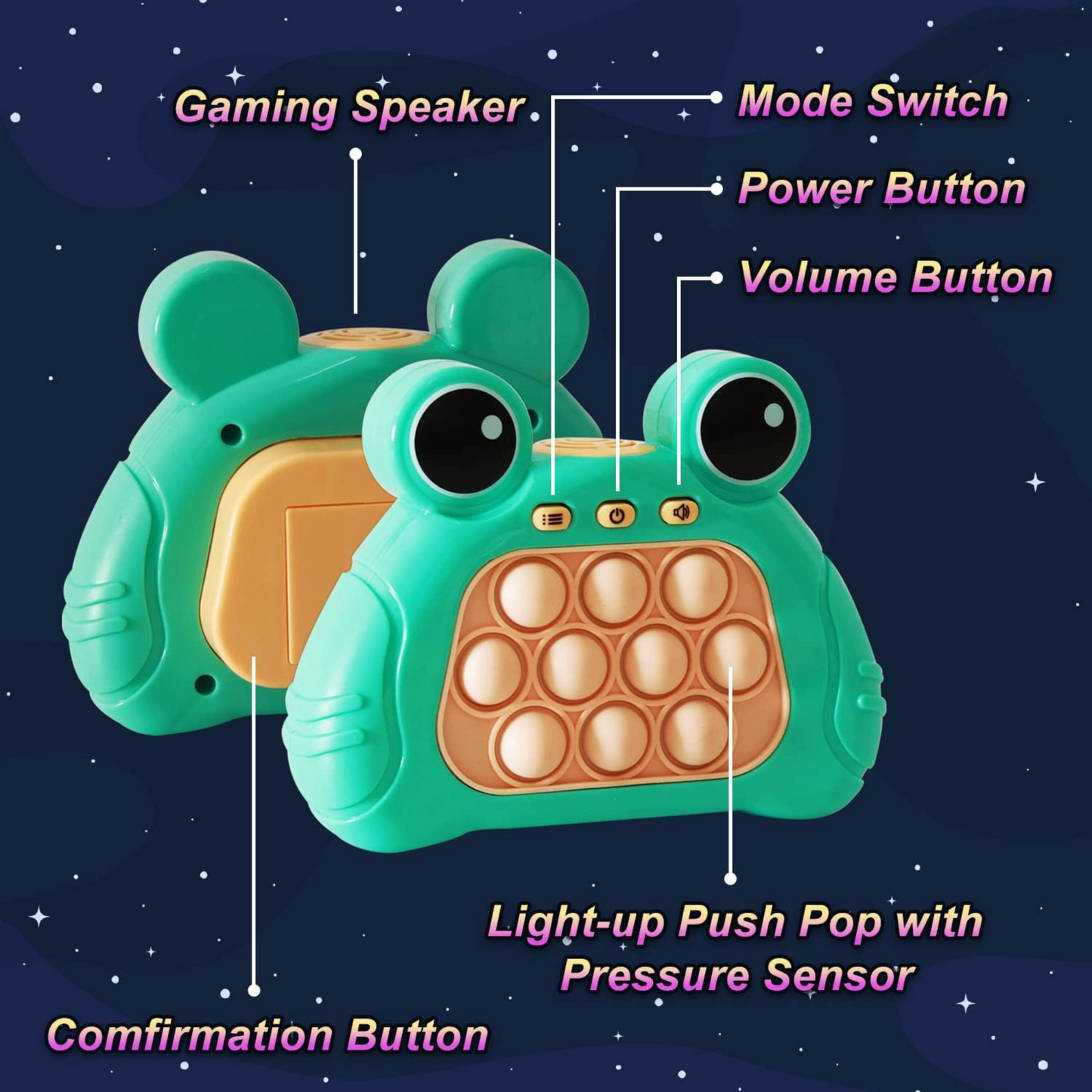 NestyFox Fast Push Interactive Game โ Light-Up Fidget Fun for All Ages!