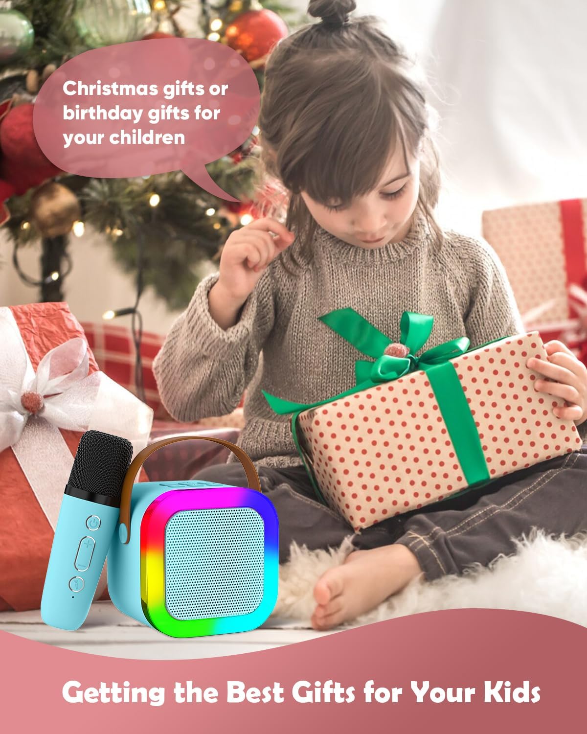 Bluetooth Speaker with Mini Wireless Karaoke Mic